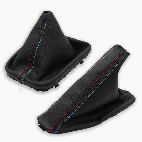 Funda Palanca de Cambio y Freno Compatible con BMW Serie 3 E46 (1990-2007) (Tricolor) Cambio Manual